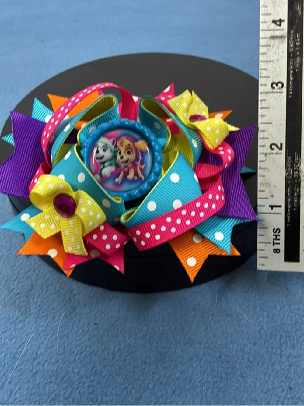 Paw Patrol Bright Multicolor Layered Ribbon Bow Clip